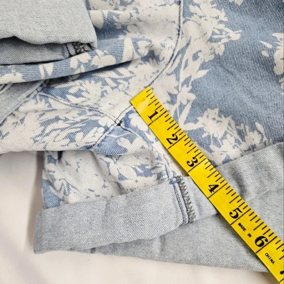 Eloquii Elements Floral Denim Romper In Blue And White Size 26 - Picture 13 of 13